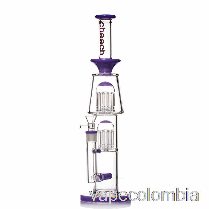 Vape Recargable Cheech Glass Dual Tree Inline Bong Morado